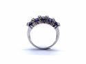 9ct Amethyst & Diamond 3 Row Ring