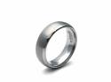 Tungsten Carbide Ring Brushed Inlay 7mm