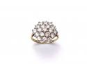 9ct Yellow Gold CZ Cluster Ring