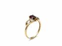 9ct Yellow Gold Garnet & CZ Ring