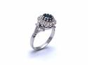 9ct White Gold Sapphire & Diamond Ring