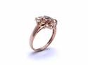 14ct Rose Gold CZ Cluster Ring