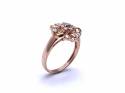 14ct Rose Gold CZ Cluster Ring