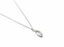 9ct White Gold CZ Pendant & Chain