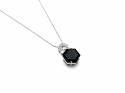 9ct Quartz & Diamond Pendant & Chain