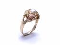 9ct 2 Colour Gold Pearl Solitaire Ring