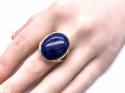 9ct Lapis Lazuli Solitaire Dress Ring