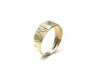 9ct Yellow Gold Patterned Signet Ring