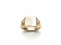 9ct Yellow Gold Patterned Signet Ring