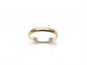 9ct Yellow Gold D Shaped Wedding Ring 2.5mm