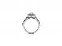 18ct White Gold Diamond Halo Ring