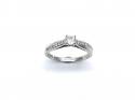 18ct White Gold Diamond Solitaire Ring