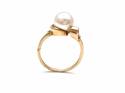 14ct Yellow Gold Pearl Solitaire Ring