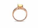 9ct Rose Gold Opal & Diamond Ring