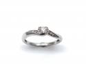 9ct White Gold Diamond Solitaire Ring