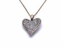 9ct Zircon Heart Pendant & Chain