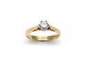 18ct Yellow Gold Diamond Solitaire Ring