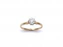 14ct Yellow Gold Diamond Solitaire Ring