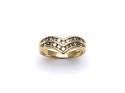 18ct Yellow Gold Diamond Wishbone Ring