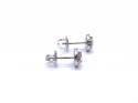 18ct White Gold Diamond Halo Earrings Est 0.70ct