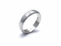 9ct White Gold Patterned Wedding Ring