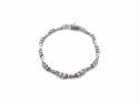 9ct White Gold CZ Bracelet 7 1/2 Inch