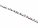 9ct White Gold CZ Bracelet 7 1/2 Inch