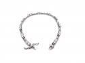 9ct White Gold CZ Bracelet 7 1/2 Inch