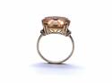 9ct Orange Topaz & Diamond Dress Ring