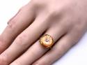 9ct Orange Topaz & Diamond Dress Ring