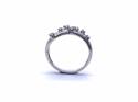 9ct White Gold Diamond Wave Ring