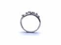 9ct White Gold Diamond Wave Ring