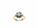 18ct Emerald & Diamond Cluster Ring