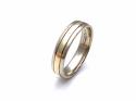 9ct 2 Colour Wedding Ring 5mm