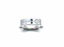 18ct Grooved Diamond Wedding Ring 5mm P