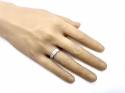 18ct Grooved Diamond Wedding Ring 5mm P