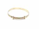 9ct Yellow Gold Patterned Baby Bangle