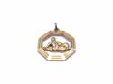 9ct Yellow Gold Aquarius Design Pendant