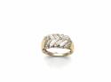 9ct Yellow Gold Diamond Pave Ring