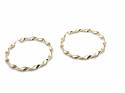 9ct Yellow Gold Chunky Twist Hoop Earrings 60mm