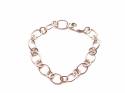 Silver Open Link Charm Bracelet 8 Inch