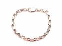 Silver Oval Belcher Bracelet 9 Inch