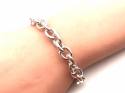 Silver Cable Link Bracelet 9 Inch