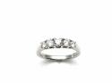 18ct White Gold Diamond 5 Stone Ring