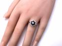 18ct White Gold Sapphire & Diamond Ring