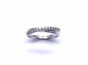 18ct White Gold Diamond Crossover Ring