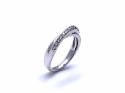 18ct White Gold Diamond Crossover Ring