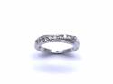 18ct White Gold Diamond Crossover Ring