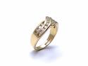 18ct Yellow Gold Diamond Waved Ring