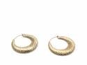 9ct Yellow Gold Patterned Hoop Earrings